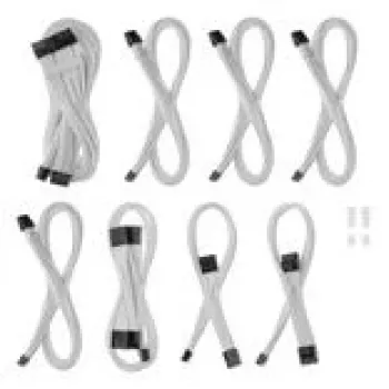 CableMod C-Series Pro ModMesh kabeļu komplekts Corsair RMi, RMx un RM barošanas blokiem — balts