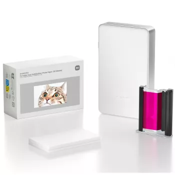 Pārnēsājams krāsu sublimācijas fotopapīrs, 20 loksnes, Xiaomi, BHR082NGL