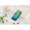 Telefona maciņš iKins Samsung Galaxy S20+ — melnas ūdensrožu dizains