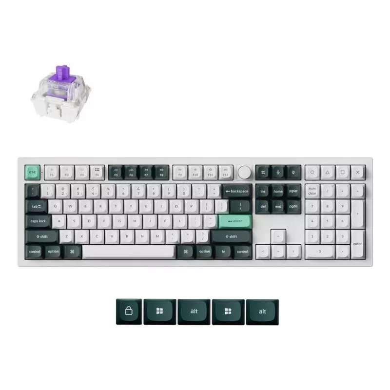 Mehāniskā tastatūra Keychron Q6 HE QMK ar Gateron Double‑Rail magnētiskajiem stabilizatoriem