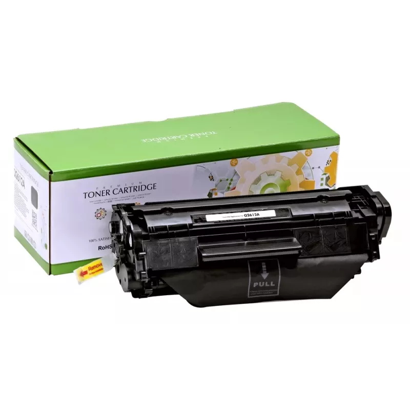 Saderīgs Static-Control Hewlett-Packard Q2612A/CRG103/303/703/FX-10 melns, 2000 lpp.