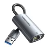 USB uz Gigabit Ethernet adapteris Vention CEZ — vadu USB resursdatora saskarne, 1000 Mbit/s, pelēks