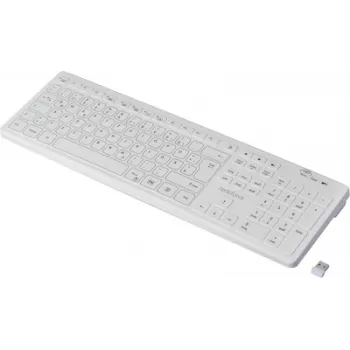 Renkforce RF-WRK-300 bezvadu higiēnas tastatūra, vācu QWERTZ, Windows, balta, matēta (RF-6304712)