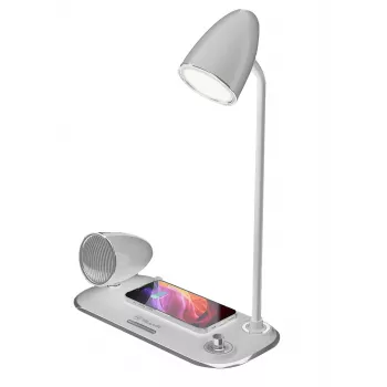 Bezvadu galda lādētājs Tellur TLL151371 ar Bluetooth skaļruni un galda lampu