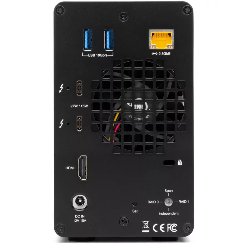OWC Gemini divu disku TB3 aparatūras RAID glabāšanas un dokstacijas korpuss — Thunderbolt 3 — Thunderbolt