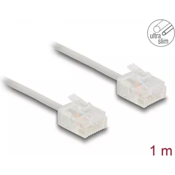 Tīkla kabelis DeLOCK RJ45 Cat.6 UTP Ultra plāns 1m pelēks