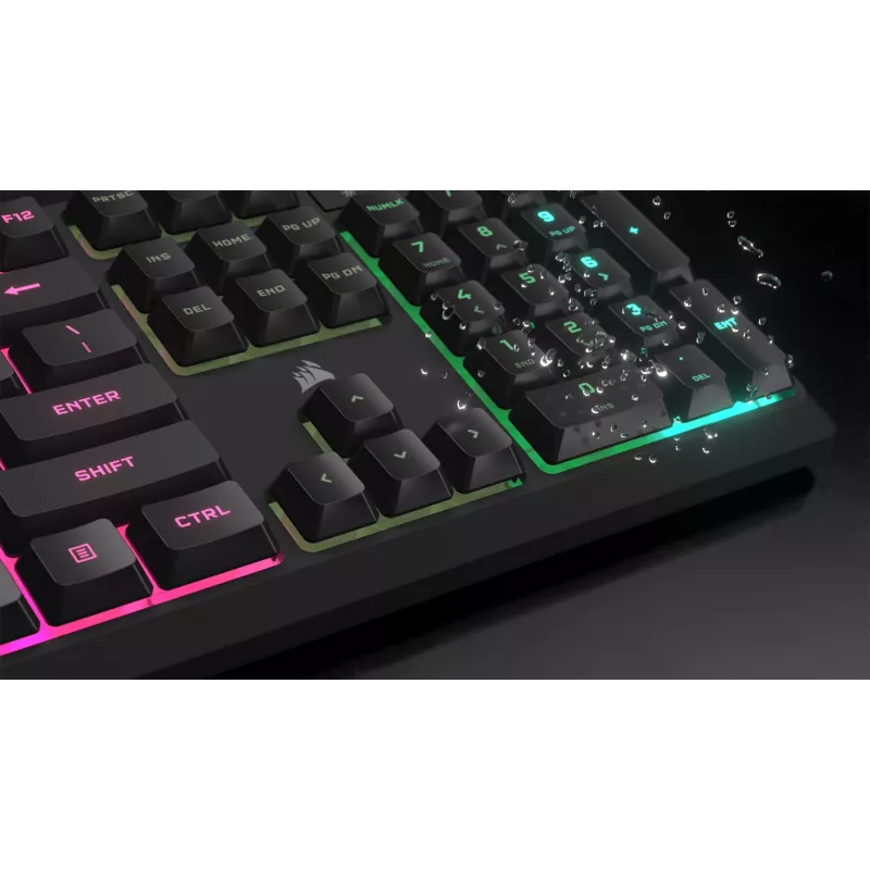 Corsair K55 CORE RGB tastatūra spēlēm USB QWERTZ vācu valodā melna
