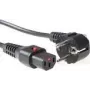 ACT Powercord CEE 7/7 vīr. (leņķveida) - C13 IEC Lock melns 1 m, EL249S