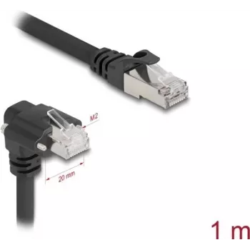 DeLOCK tīkla kabelis Melns 1 m Cat6 SF/UTP RJ-45