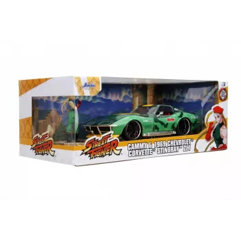 Auto Jada Toys Street Fighter 1969 Chevrolet 1:24 metāliska zaļa