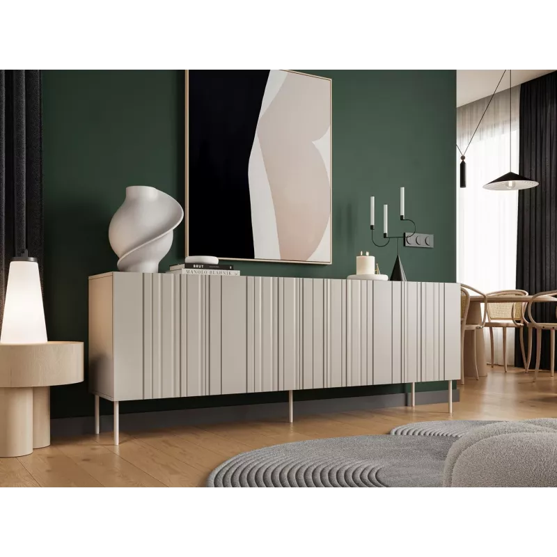 Kumode Cama Meble ISLA 2000x400x750 mm, matēta kašmira krāsa, skaidu plātņu korpuss