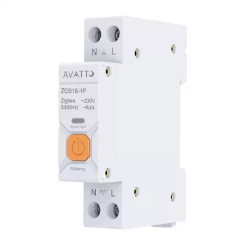 Viedais drošinātājs Avatto ZigBee ZWCB16 — vadu bezvadu relejs tālvadībai un automatizācijai