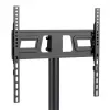 TV ratiņi MACLEAN MC-949 32–55 collu televizoriem, VESA 75×75–400×400 mm, maks. slodze 25 kg, augstums 147–155 cm, uzglabāšanas plaukts, melns