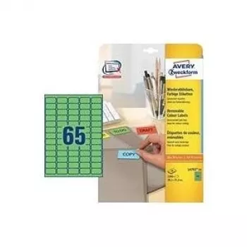 Pašlīmējošā etiķete Avery L4792-20 zaļa