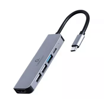 Gembird A-CM-COMBO5-03 USB Type-C 5-in-1 daudzportu adapteris (Hub + HDMI + PD)