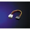 Strāvas adaptera kabelis ROLINE 4-pin HDD uz SATA 0,15 m