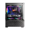 TACENS Mars Gaming MC-SE2 — Mini-ITX / Micro-ATX, melns, sānu logs, apakšā izvietots barošanas bloks, atbalsta 2x2,5 collu + 1x3,5 collu