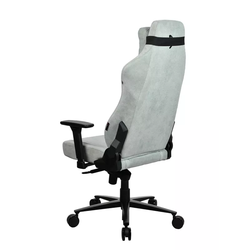 Spēļu krēsls Arozzi Vernazza SoftFabric Pearl zaļa — ergonomisks spēļu sēdeklis, mīksts audums