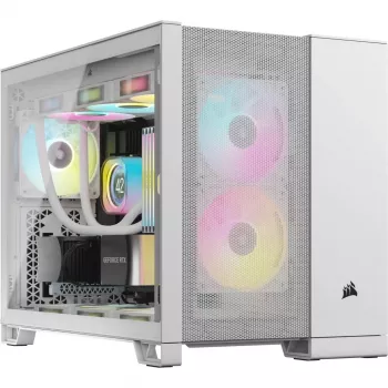 Corsair 2500D AIRFLOW Micro ATX Dual Chamber PC Case – balta CC-9011264-WW