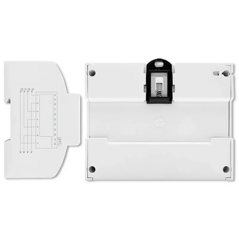 Qoltec Trīsfāzu divvirzienu elektroniskais skaitītājs | DIN sliedes enerģijas patēriņa mērītājs | 400V | 100A | LCD | 4P