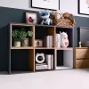 Topeshop MALAX 2X3 ANT/ART dzīvojamās istabas grāmatu skapis