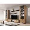 Cama set of two shelves 125cm SOHO lefkas oak/Melns