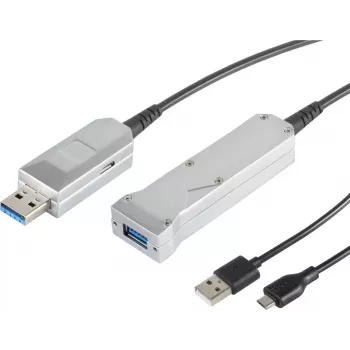 USB pagarinātāja kabelis ShiverPeaks S/CONN 50 m USB 3.0 A uz USB 3.0 A + USB Micro B