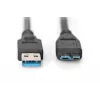 ASSMANN SuperSpeed USB 3.0 kabelis, USB A spraudnis uz Micro USB B spraudni, Cu AWG 28, 2x ekranēts, gar. 1,0 m (AK-300116-010-S)