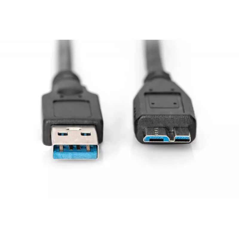 ASSMANN SuperSpeed USB 3.0 kabelis, USB A spraudnis uz Micro USB B spraudni, Cu AWG 28, 2x ekranēts, gar. 1,0 m (AK-300116-010-S)