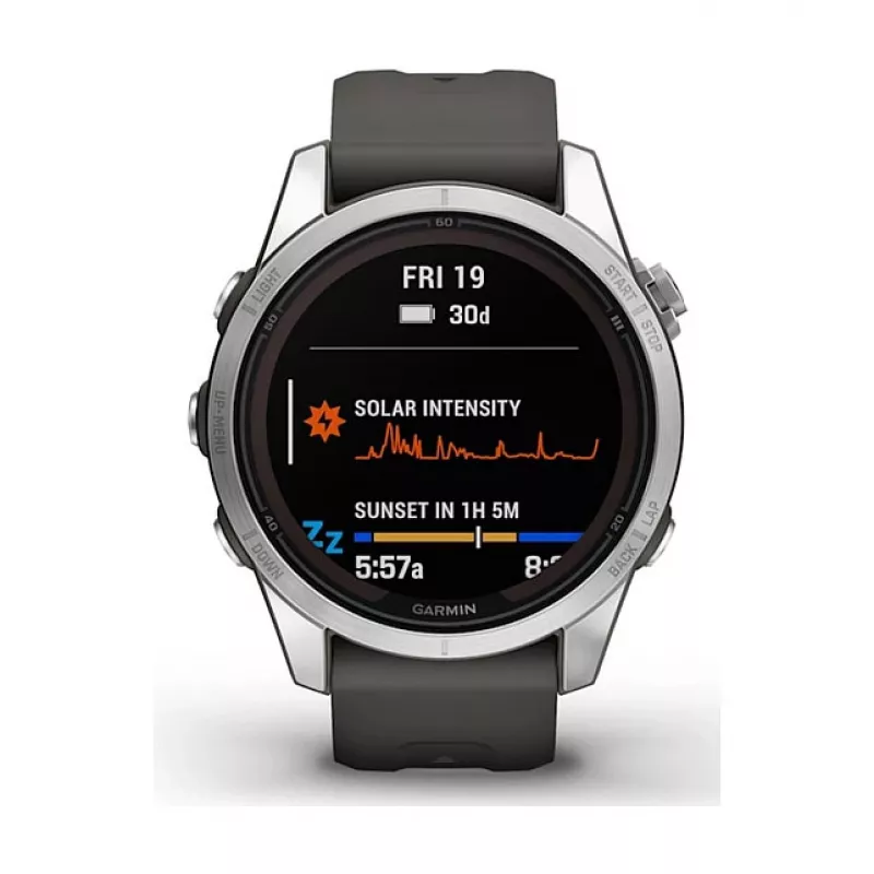 Garmin fēnix 7S Pro 3.05 cm (1.2) MIP 42 mm Digitāls 240 x 240 pikseļi Skārienjūtīgs Sudraba Wi-Fi GPS (satelīts)