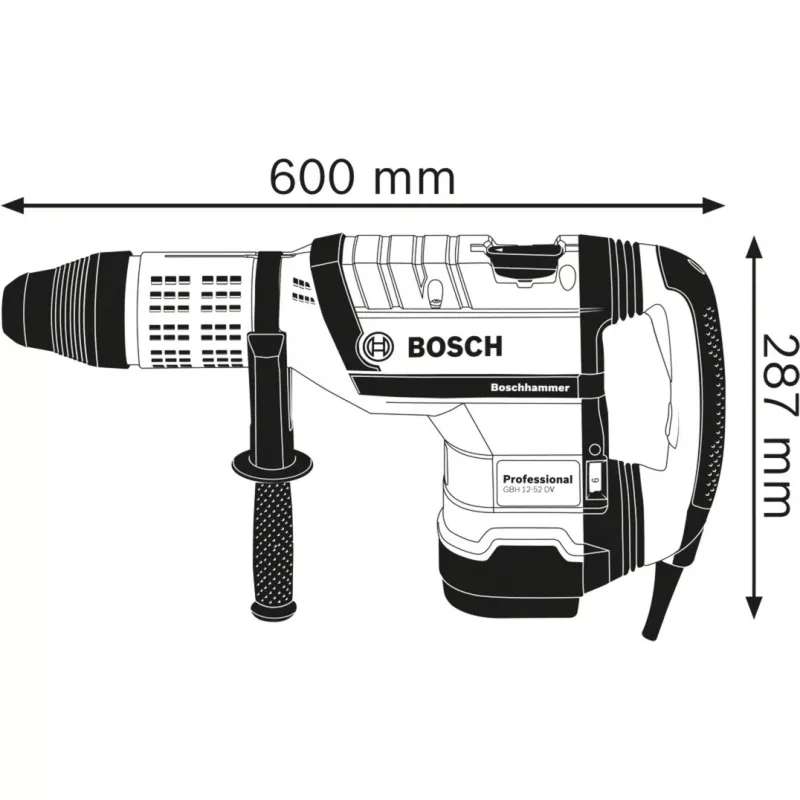 Bosch GBH 12-52 DV Professional 1700 W 220 apgr./min SDS Max
