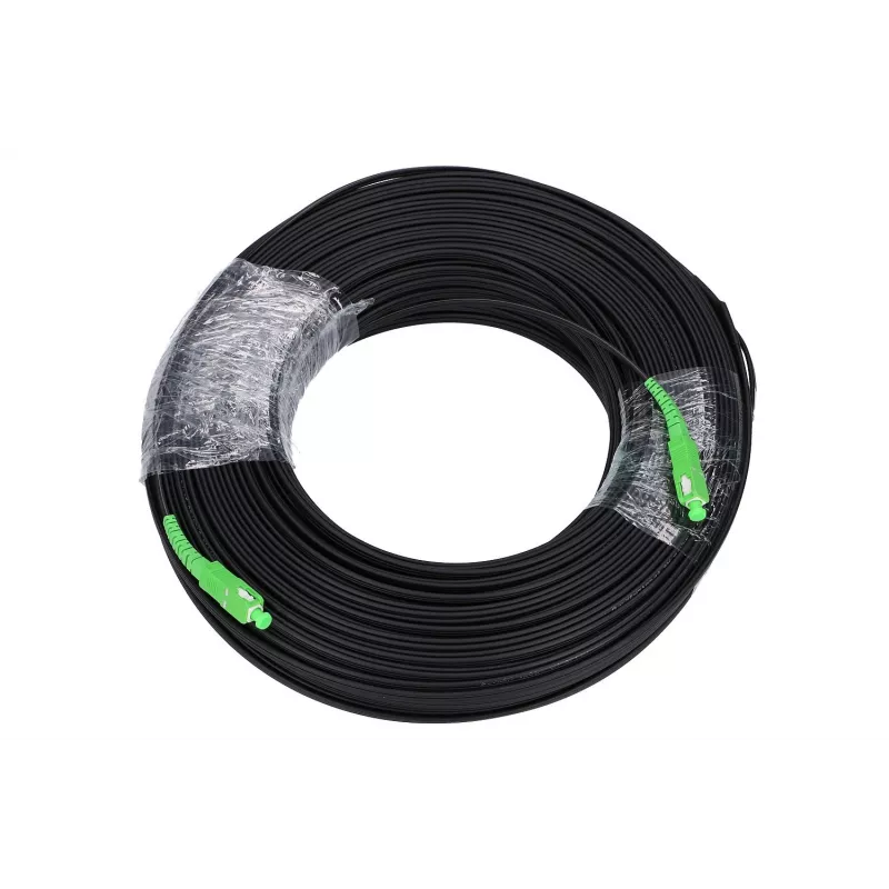 Extralink Patchcord SC/APC-SC/APC plakans drop vienmoda Simplex G.657A2 100 m
