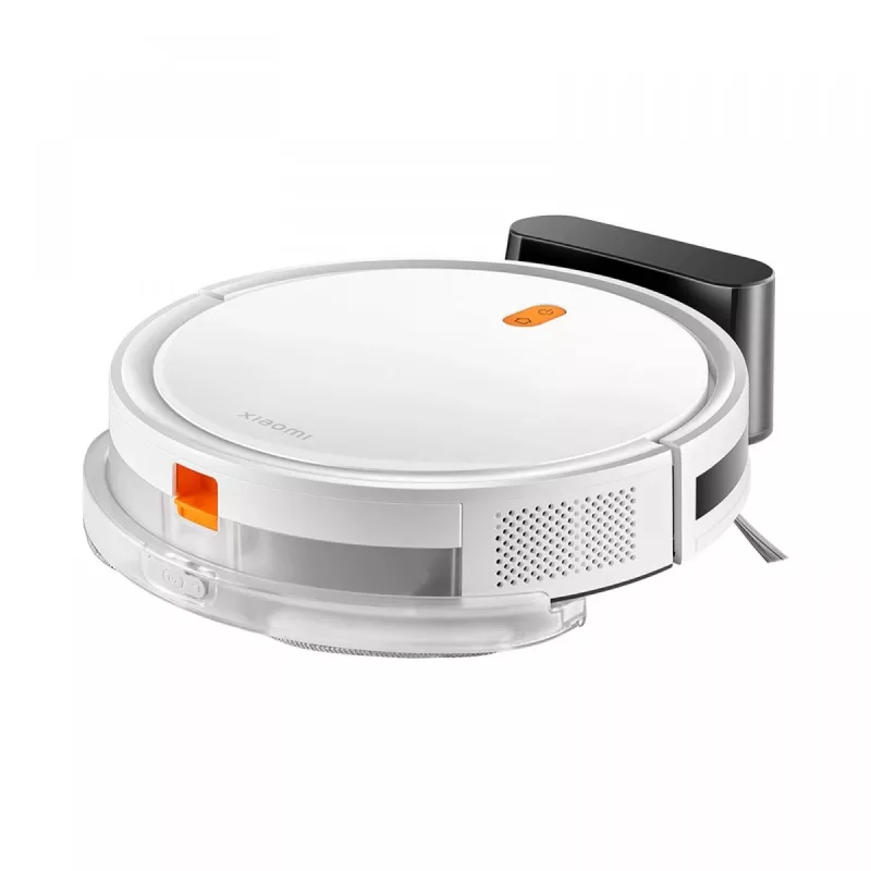 Robot vacuum Xiaomi E5 balta — 2000 Pa sūkšanas jauda, 2600 mAh baterija, 110 min darbības laiks, 0.4 L putekļu tvertne, mitrā slaucīšana