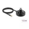 Antenas magnētiskā bāze DELOCK ULA100 — 1 x N ligzda uz 1 x SMA spraudnis, 1,5 m kabelis, āra, melna