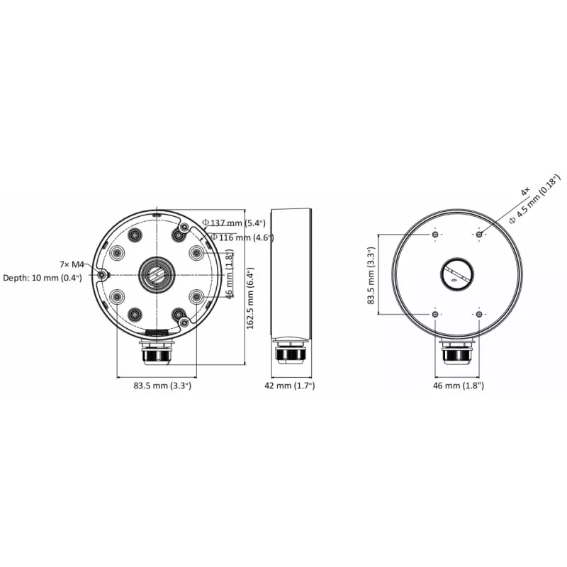 Sadales kārba Hikvision DS-1280ZJ-DM21 Melna Universāla 4,5 kg
