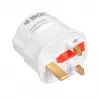 Strāvas adapteris IBOX iaukeu tīkla lādētājs ar maināmiem UK (G tips) un EU (E tips) spraudņiem, 100–240 V 50/60 Hz, 7,5 A, balts