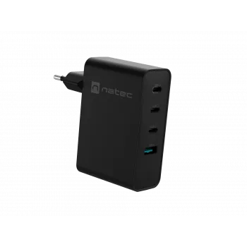 NATEC NUC-2234 mobilās ierīces lādētājs Klēpjdators, Viedtālrunis Melns Maiņstrāvas Ātrā uzlāde Iekštelpām