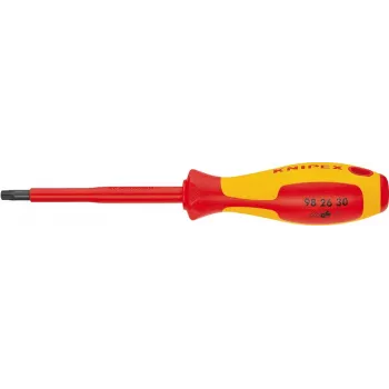 Knipex VDE Torx skrūvgriezis, izmērs T20, asmens garums: 80 mm, DIN EN 60900 (98 26 20)