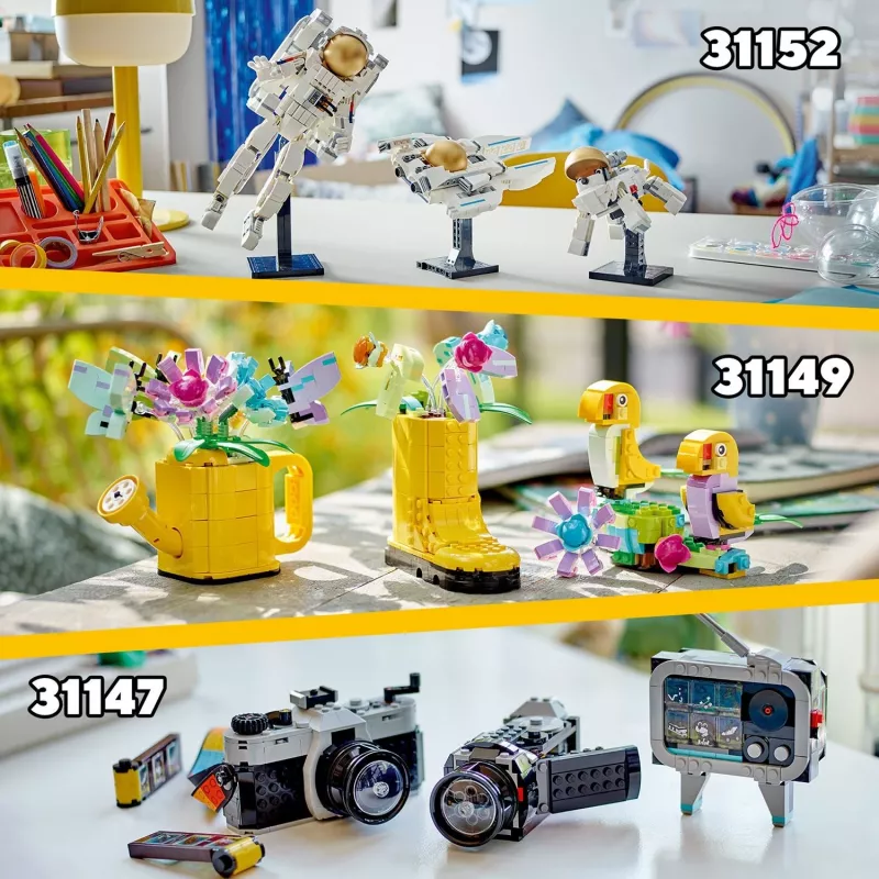LEGO Creator Flower in Watering Can 31149 — uzbūvējams ziedu modelis, 420 gab., 120×150×130 mm