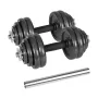 REBEL ACTIVE Regulējamās hanteles futrālī 30 kg ar stieni