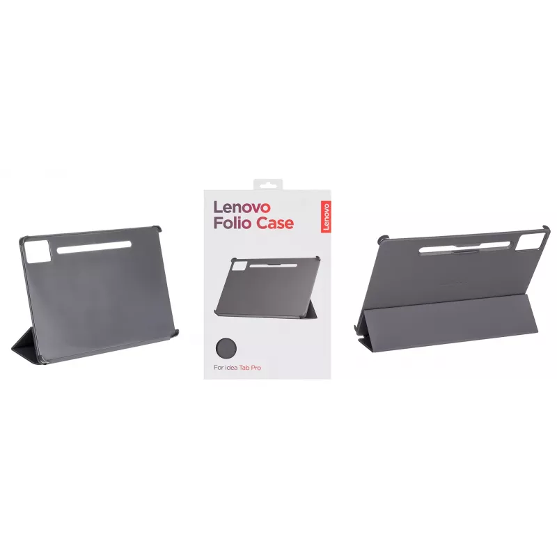 Planšetdatora folija maciņš Lenovo ZG38C05980 — piemērots 12,7 collu (32,3 cm), pelēks, polikarbonāts/TPU