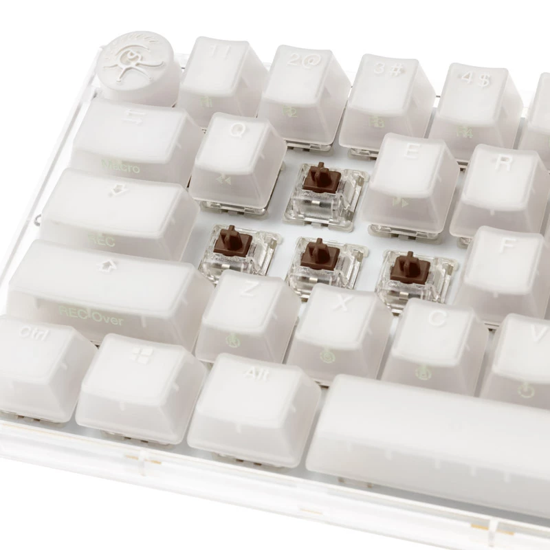 Ducky One 3 Aura balta Mini tastatūra spēlēm USB QWERTY US International