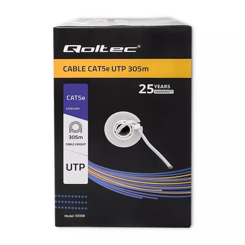 Qoltec Patchcord UTP kabelis CAT5E, 305m