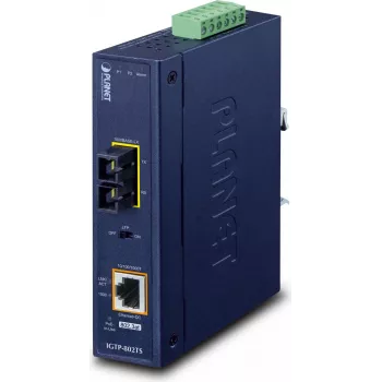 PLANET IP30 rūpnieciskais 10/100/1000BAS tīkla datu nesēja pārveidotājs 1000 Mbit/s zils (IGTP-802TS)