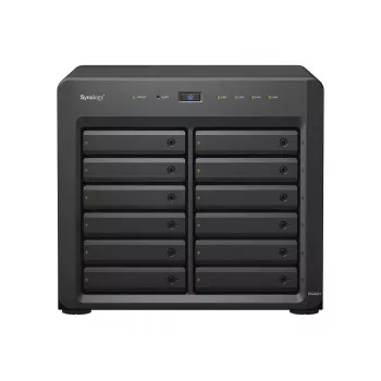 NAS Synology DS2422+; Tornis; 12x (3.5 SATA HDD/2.5 SATA HDD/2.5 SATA SSD); AMD Ryzen V1500B;,4 GB DDR4 (maks. 32GB),4 x 1GbE RJ-45