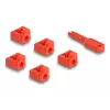 Porta bloķētājs DeLOCK 20928 RJ-45 sarkans plastmasa 11 gab.