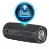 Pārnēsājams skaļrunis MANTA SPK130GO BT — Bluetooth 5.0, TWS, FM, 10W RMS, uzlādējams (melns, 8×8×19 cm)