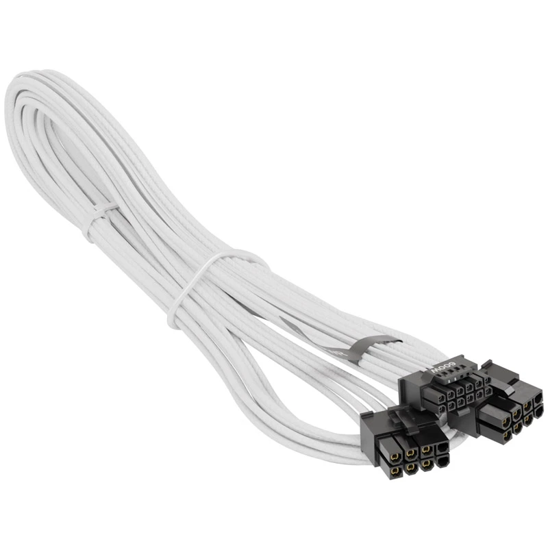 Seasonic 12VHPWR PCIe adaptera kabelis - (Balts, 0,75 Meter)(SS2X8P-12VHPWR-600/Balts)