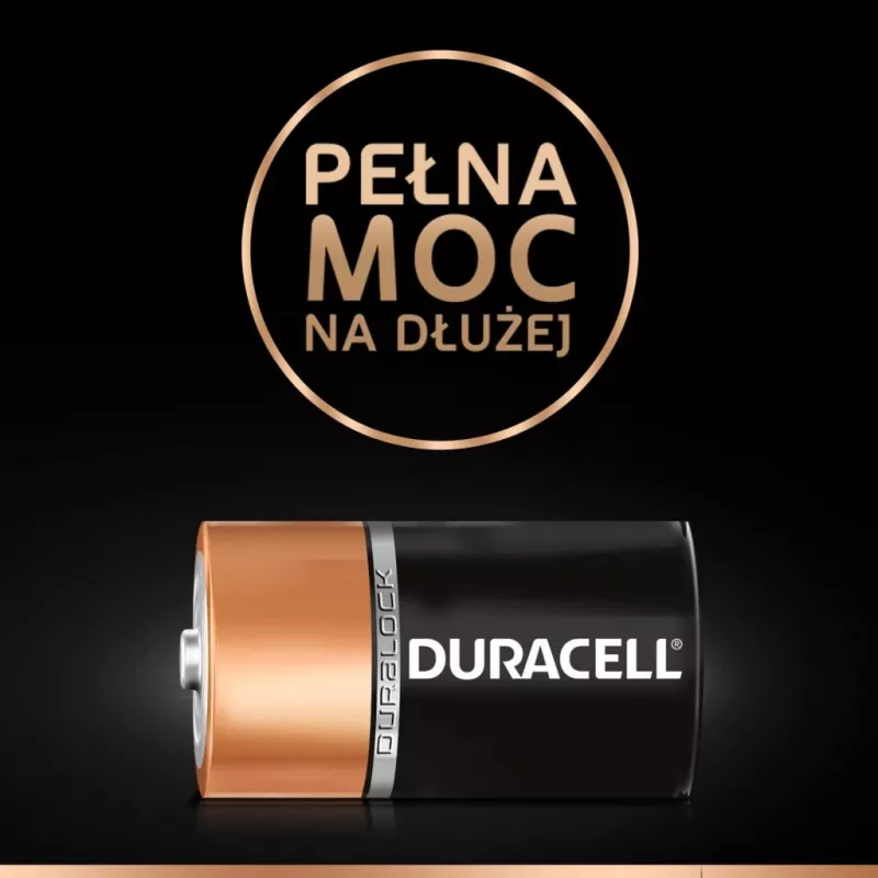 Baterija Duracell Basic D (R20) — iepakojums pa 2, primārās cinka-oglekļa šūnas