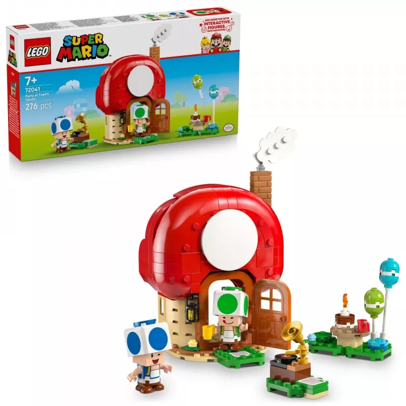 Konstrukciju rotaļlieta LEGO Super Mario Ballīte Krupja mājā komplekts 72041 ar interaktīvām spēles funkcijām